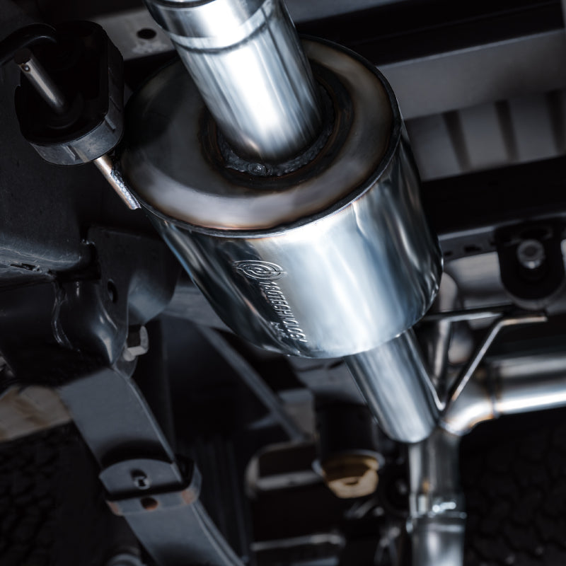 AWE Tuning 2021+ Ford F-150 Tremor (w/ Bumper Cutouts) 0FG Resonated Cat-Back - Diamond Black Tips