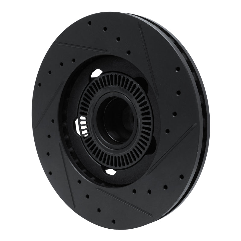 R1 06-12 Ford Ranger (Mexico) Front Left Drilled & Slotted Black Brake Rotor