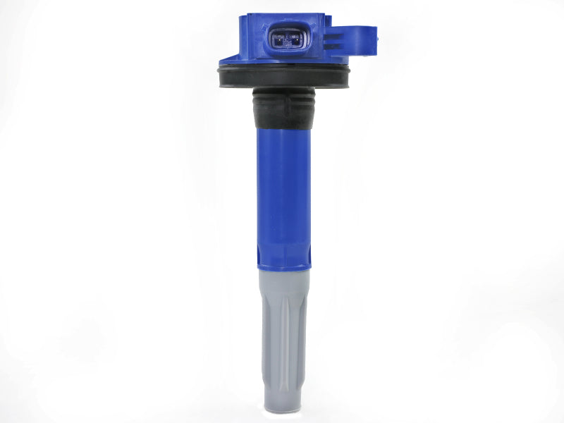 afe SCORCHER ignition coil for Ford Mustang and F-150, 2011-2016, V8 5.0L, featuring a blue design for enhanced performance.