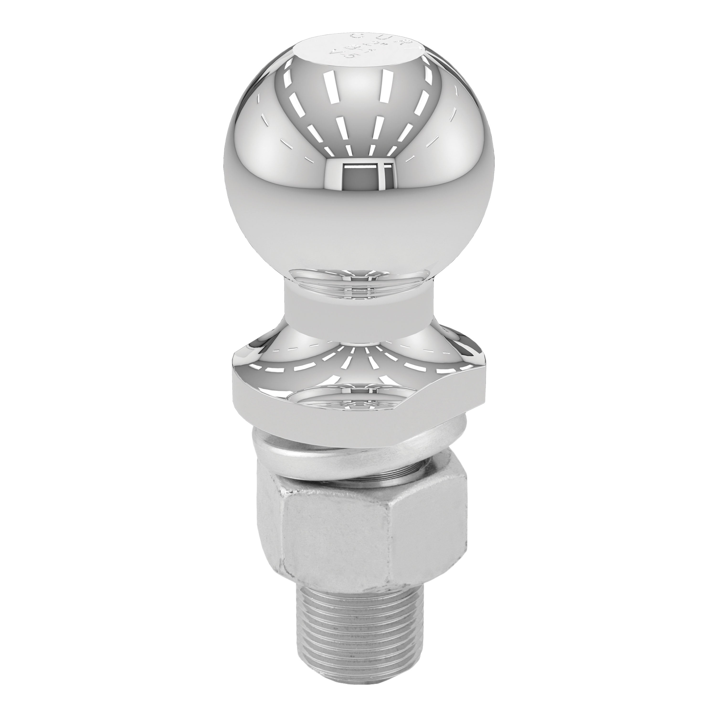 CURT Chrome Trailer Hitch Ball, 12,000 lbs, 2-Inch Diameter, 1 x 2-1/4-Inch Shank Model 40038
