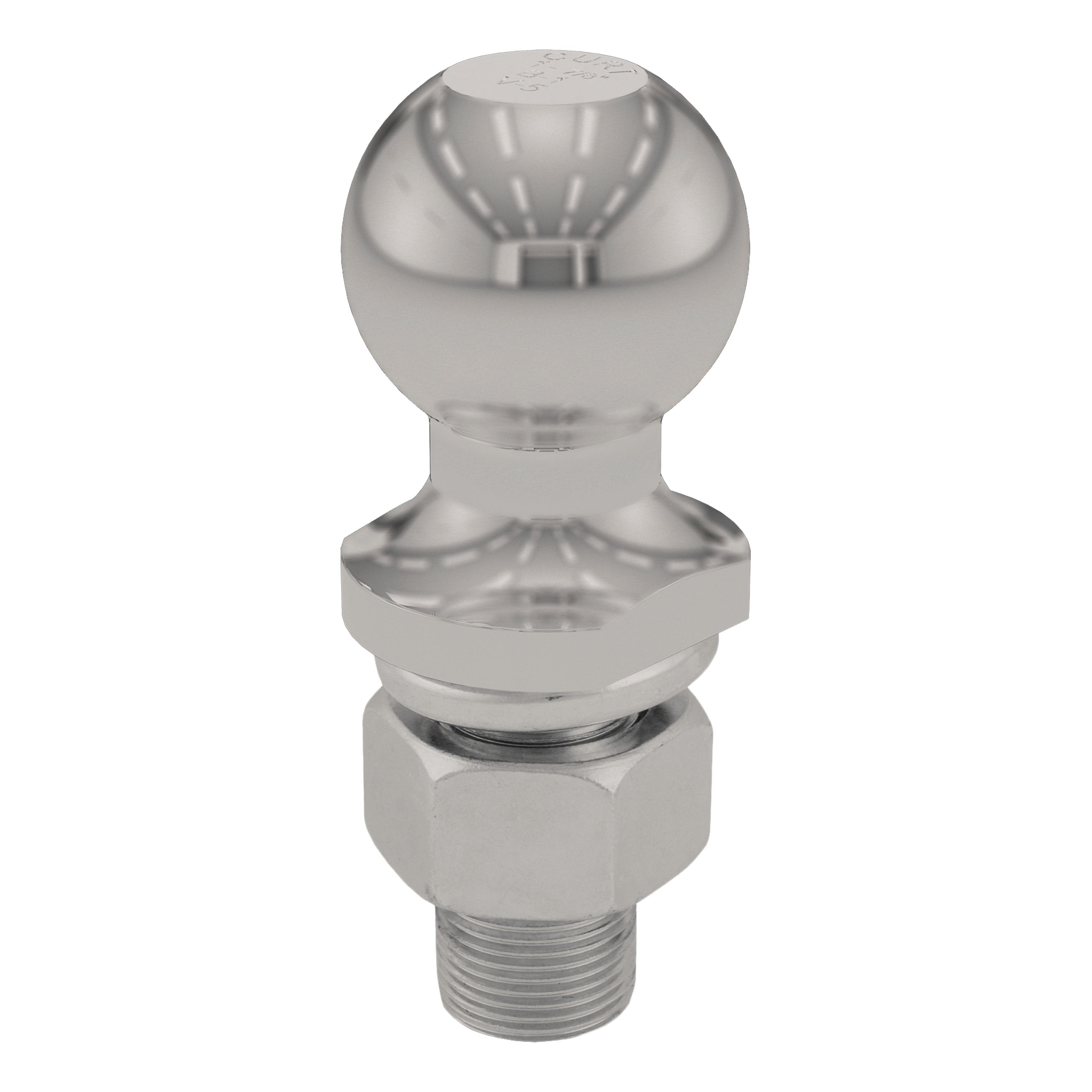 CURT Stainless Steel Trailer Hitch Ball, 3,500 lbs, 1-7/8-Inch Diameter, 1 x 2-1/8-Inch Shank Model 40051