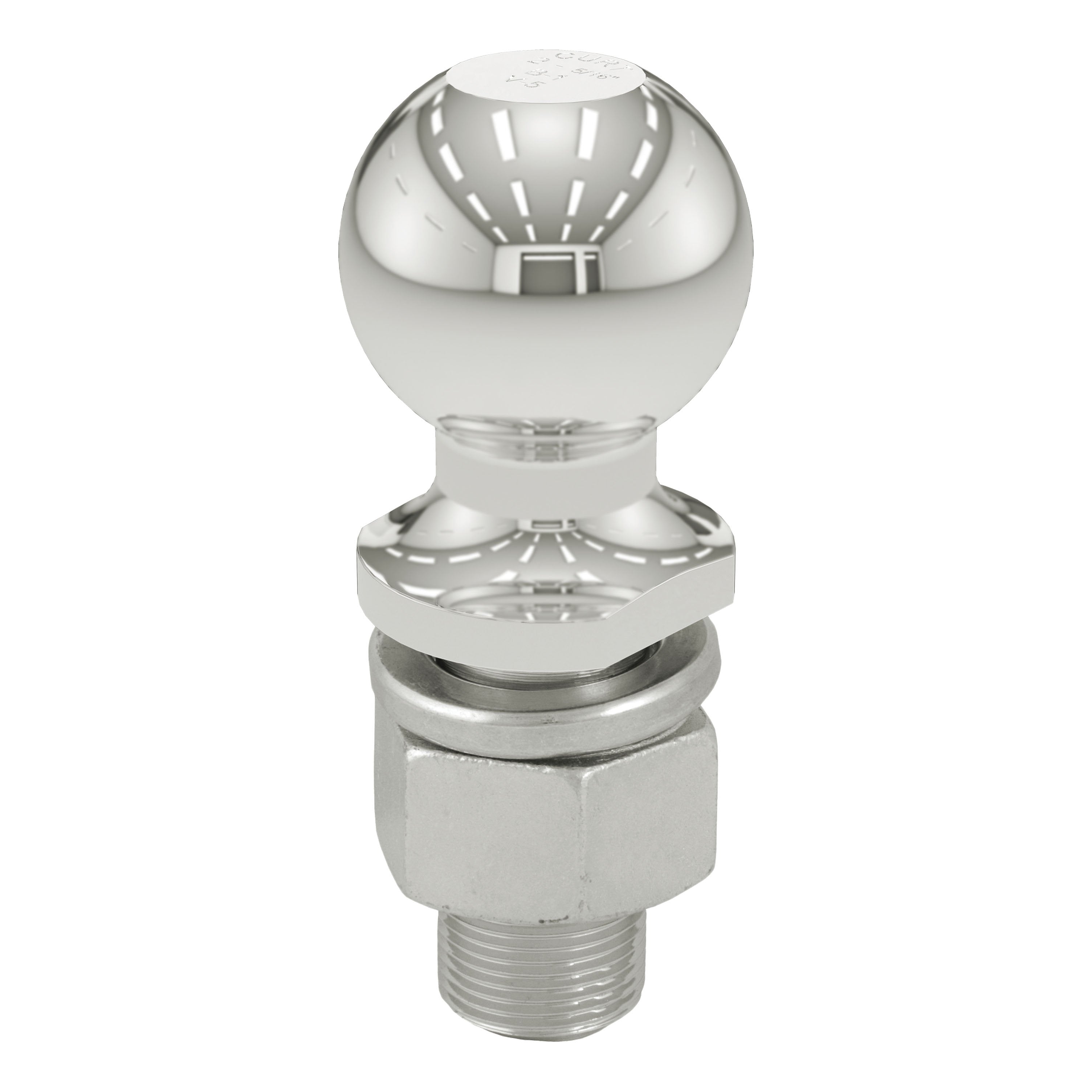 CURT Stainless Steel Trailer Hitch Ball, 15,000 lbs, 2-5/16-Inch Diameter, 1-1/4 x 2-5/8-Inch Shank Model 40055