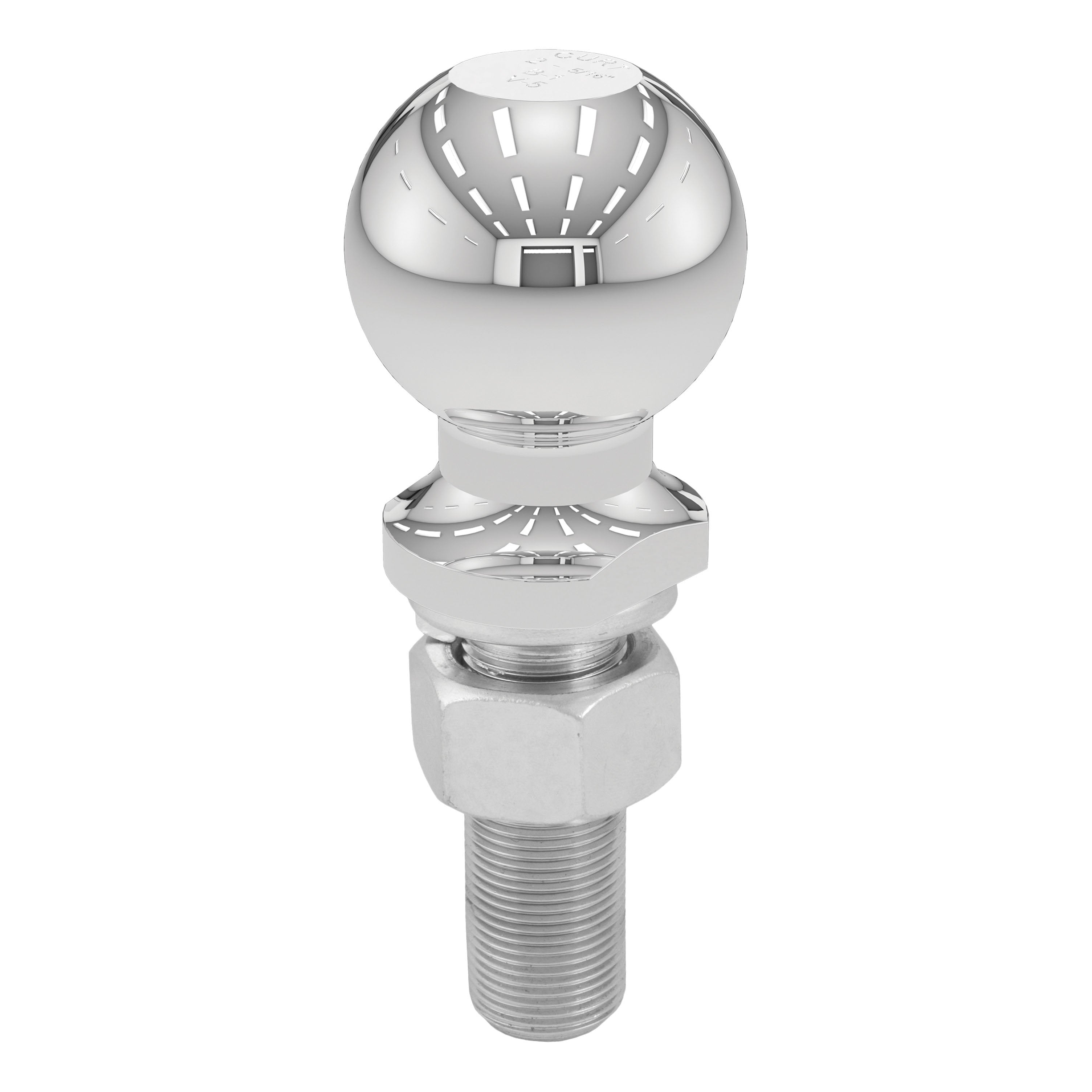 CURT Chrome Trailer Hitch Ball, 6,000 lbs, 2-5/16-Inch Diameter, 1 x 3-Inch Shank Model 40075