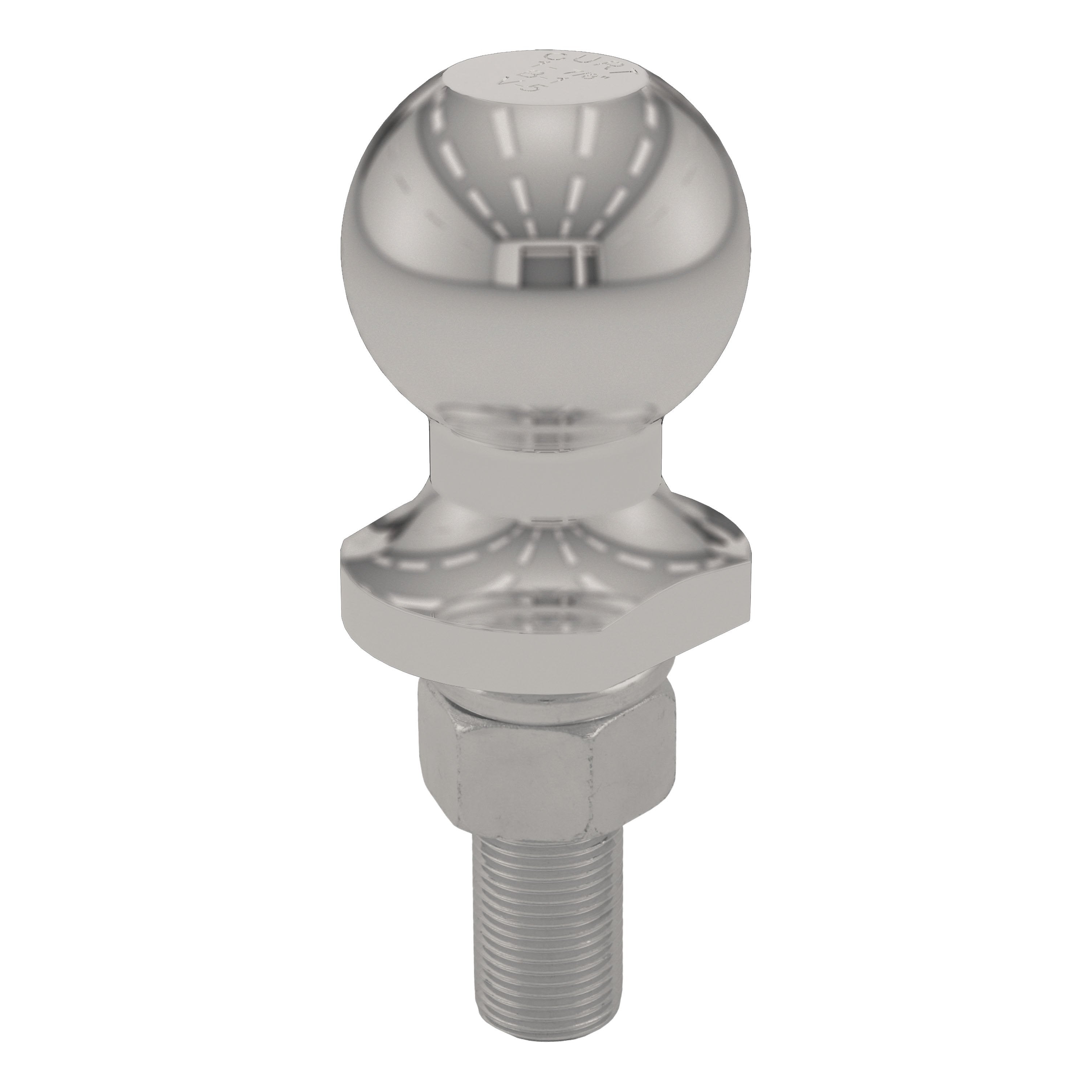 CURT Stainless Steel Trailer Hitch Ball, 2,000 lbs, 1-7/8-Inch Diameter, 3/4 x 2-1/8-Inch Shank Model 40080