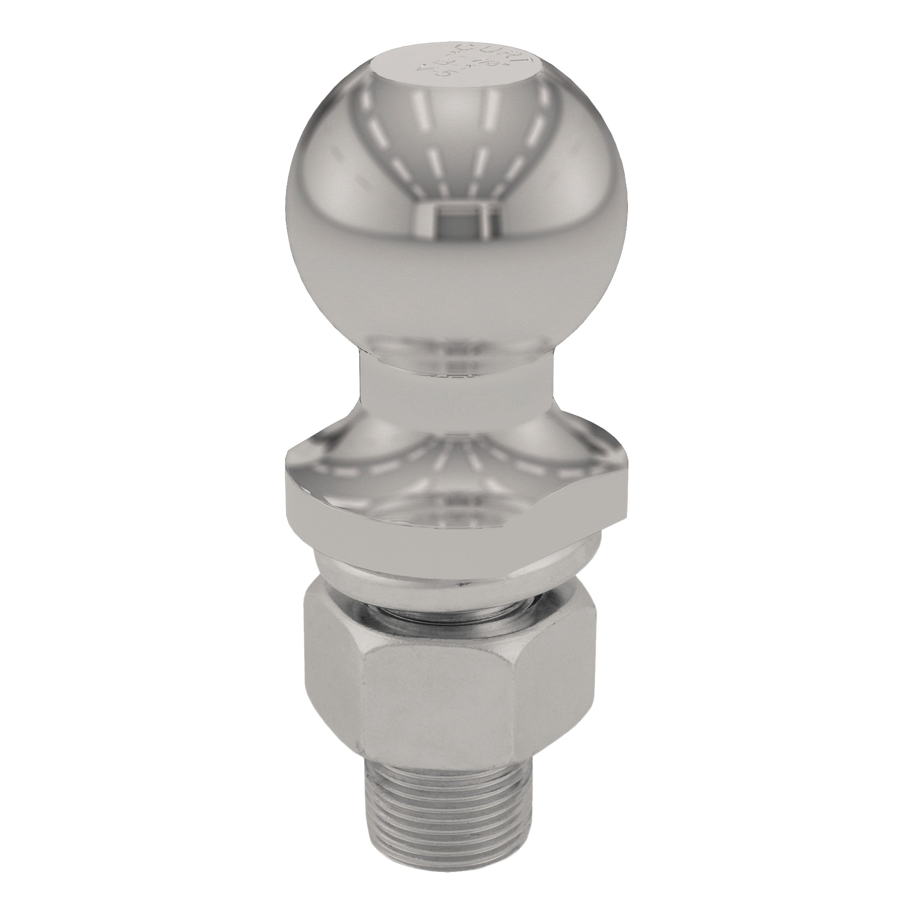 CURT Stainless Steel Trailer Hitch Ball, 3,500 lbs, 1-7/8-Inch Diameter, 1 x 2-1/8-Inch Shank Model 40081