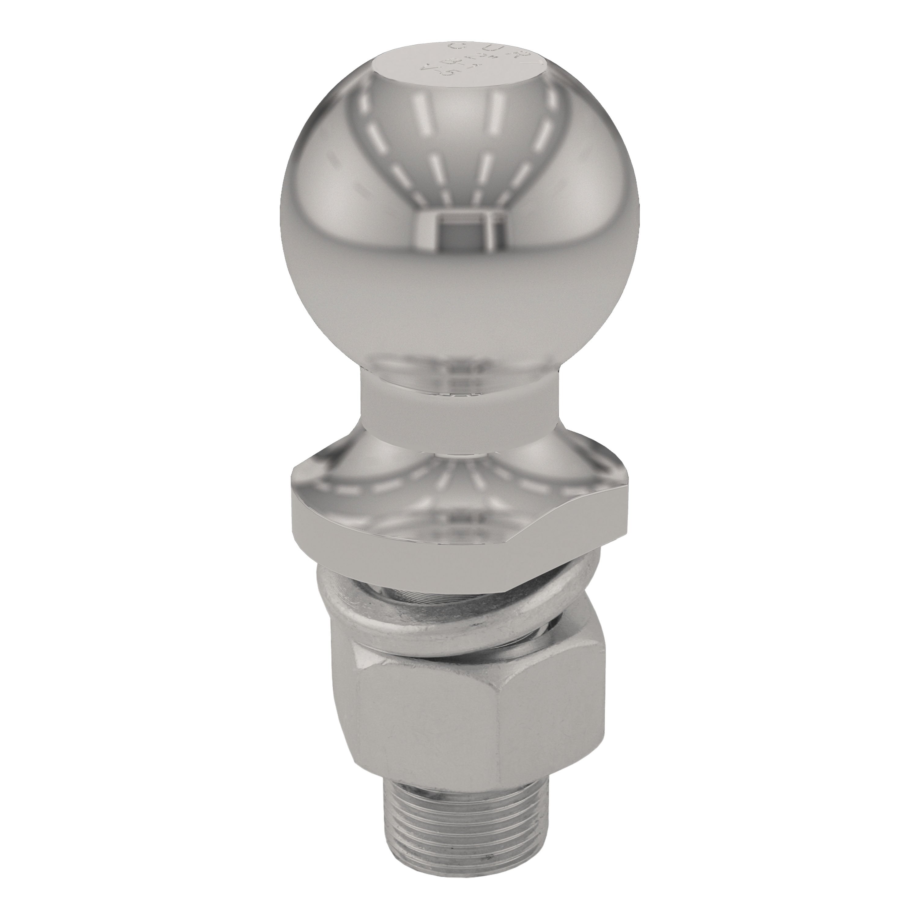 CURT Stainless Steel Trailer Hitch Ball, 6,000 lbs, 2-Inch Diameter, 1 x 2-1/8-Inch Shank Model 40083