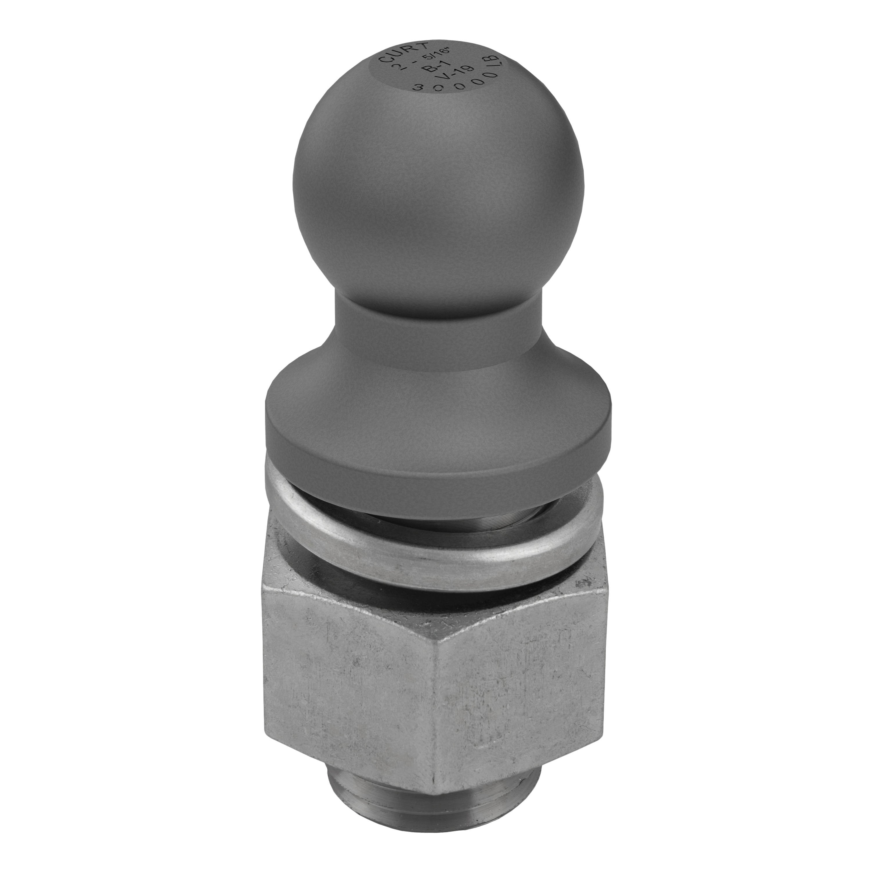 CURT Raw Steel Trailer Hitch Ball, 30,000 lbs, 2-5/16-Inch Diameter, 2 x 3-1/2-Inch Shank Model 40088
