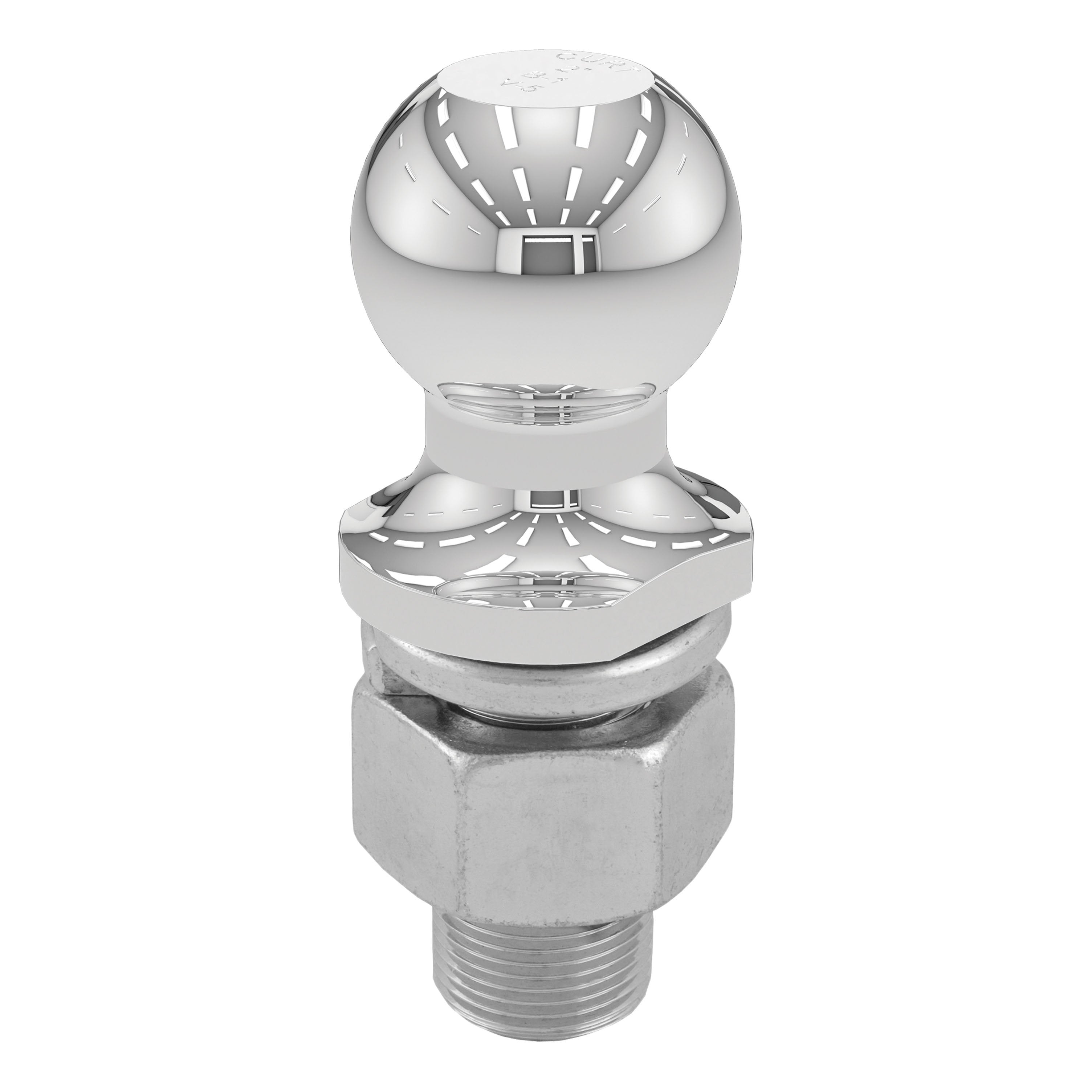 CURT Chrome Trailer Hitch Ball, 10,000 lbs, 2-Inch Diameter, 1-1/4 x 2-5/8-Inch Shank Model 40090