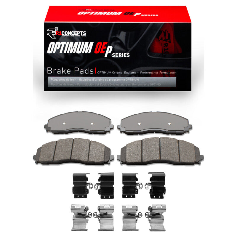 R1 2023-2025 Ford F-350 Super Duty 2WD Front R1 Optimum OE Pads & Hardware Kit