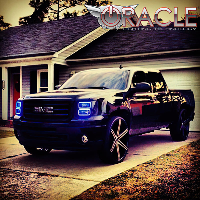 Oracle GMC Sierra 07-13 Halo Kit (New Square Ring Design) - ColorSHIFT w/o Controller