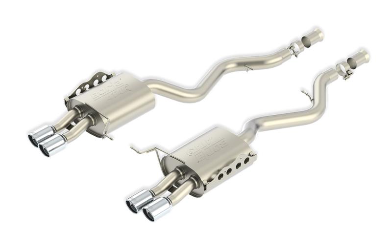 Borla 14 Silv/Sierra C/B Exhaust ATAK 1500 5.3L V8 AT/MT 2&4WD Ext Cab (78.7) WB - Black Chrome