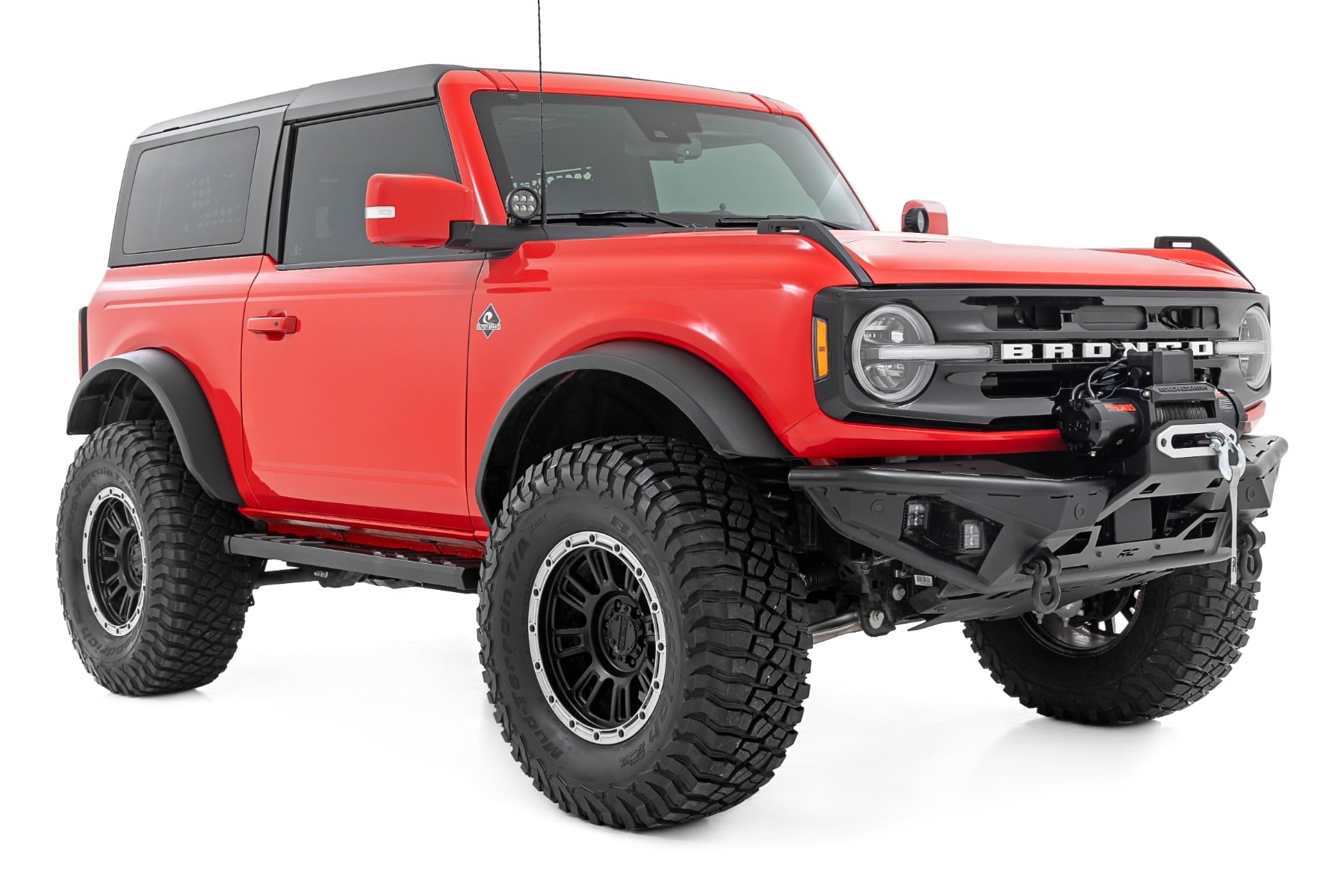 BA2 Running Boards Side Step Bars 2-Door Ford Bronco (2 Door) (21-25) Rough Country