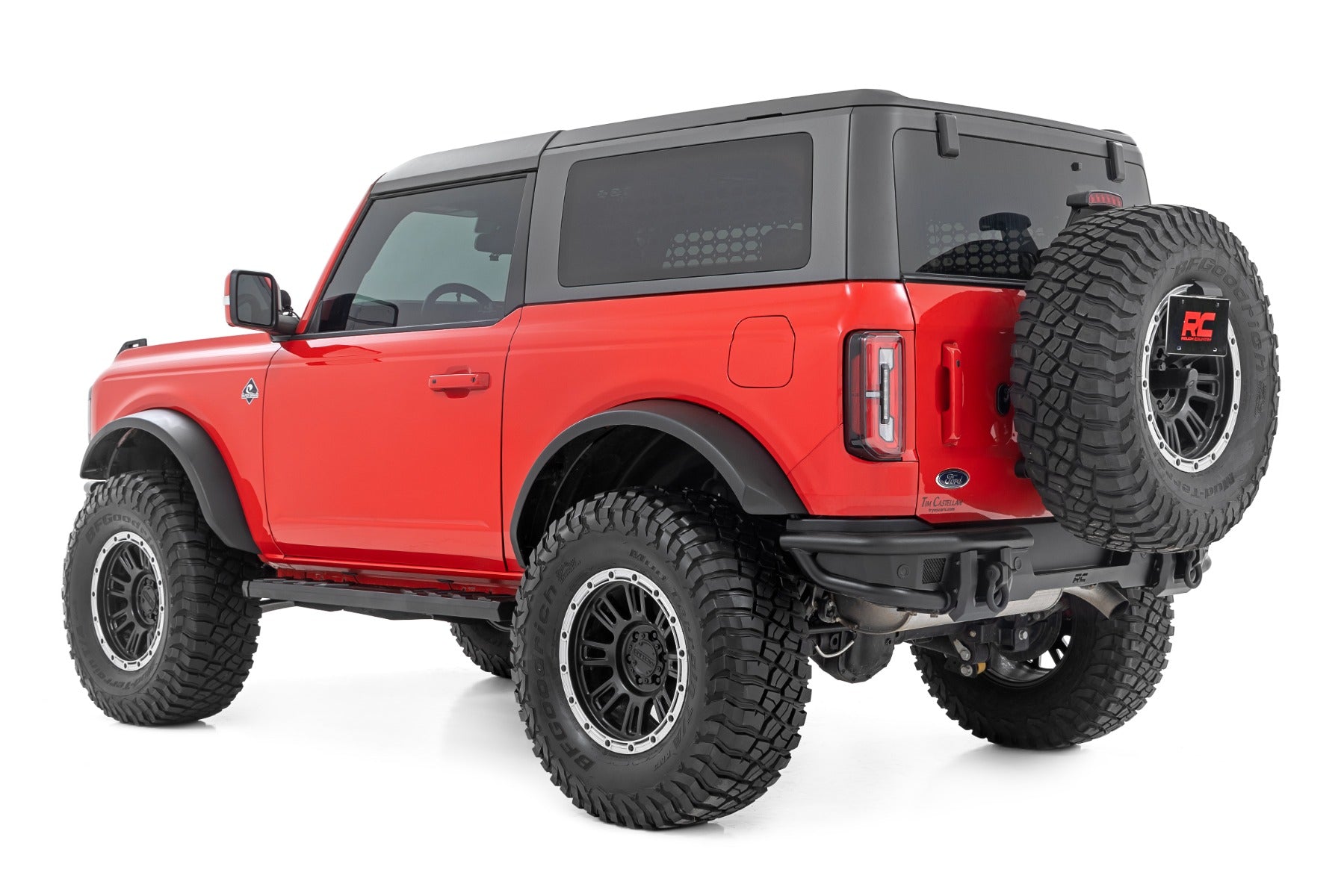 BA2 Running Boards Side Step Bars 2-Door Ford Bronco 21-Up Rough Country
