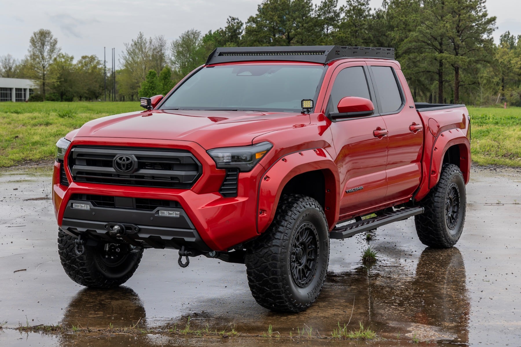 BA2 Running Boards Side Step Bars Double Cab Toyota Tacoma (24-26) Rough Country