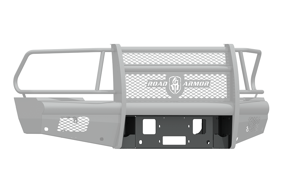 Vaquero Front Bumper Accessory Winch Plate - Texture Black 2010-2018 RAM 2500 3500