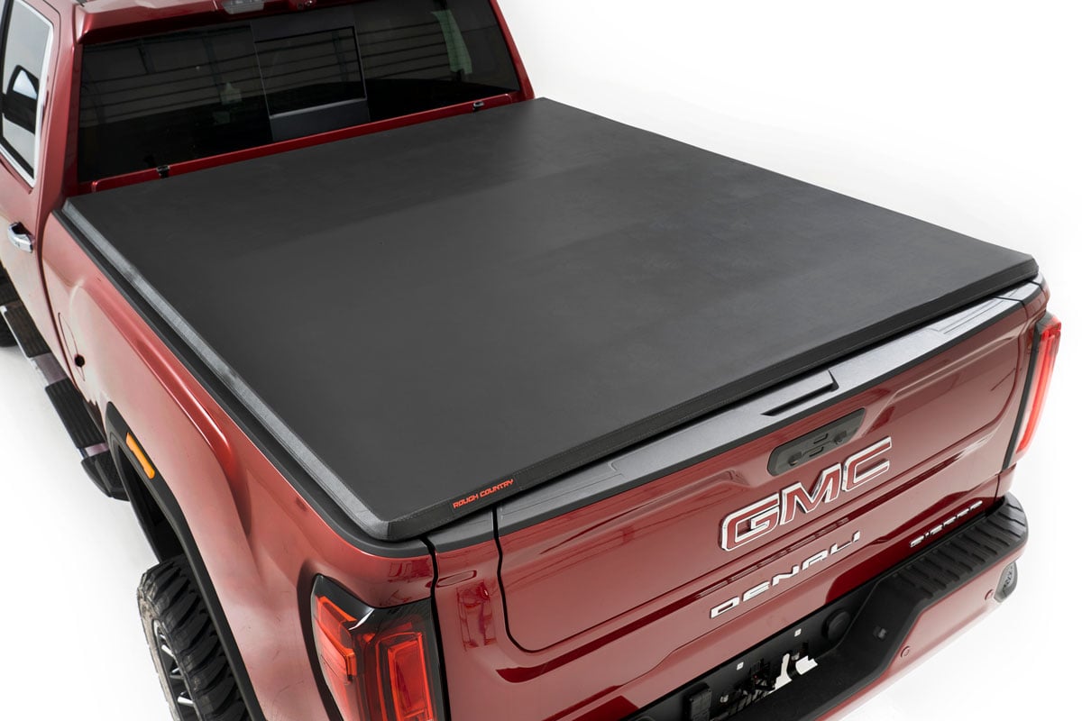 Soft Tri-Fold Bed Cover 6 Foot 9 Inch Bed Silverado/Sierra 2500HD/3500HD (20-26) Rough Country