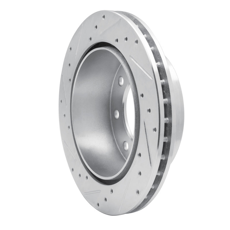 R1 99-25 Chevrolet Express 3500 Rear Right Drilled & Slotted Silver Brake Rotor