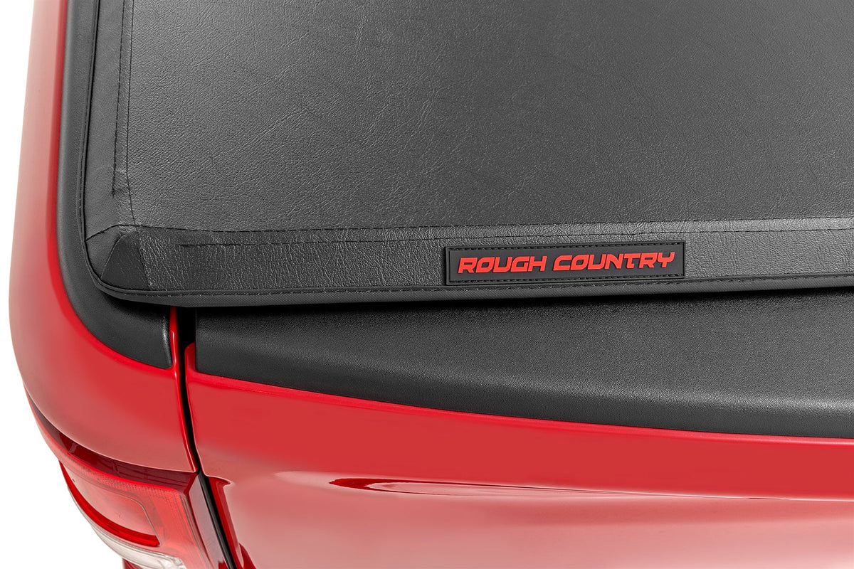 Soft Tri-Fold Bed Cover 5 Foot 7 Inch Bed Ram 1500 (19-26)/1500 TRX (21-24) Rough Country