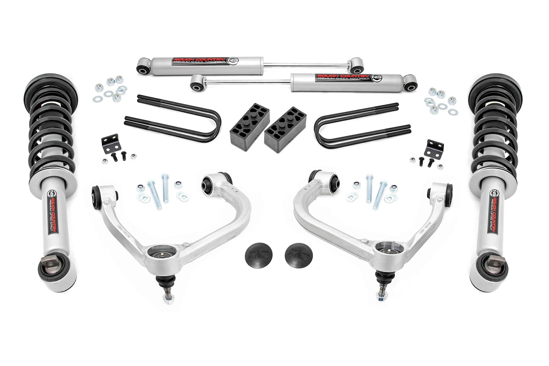 3 Inch Lift Kit Forged UCA N3 Struts Ford F-150 4WD (2021-2026) Rough Country