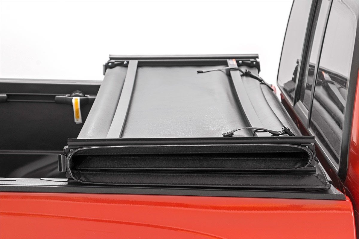 Soft Tri-Fold Bed Cover 6 Foot 7 Inch Bed Ford F-150 (15-20)/Raptor (17-20) Rough Country