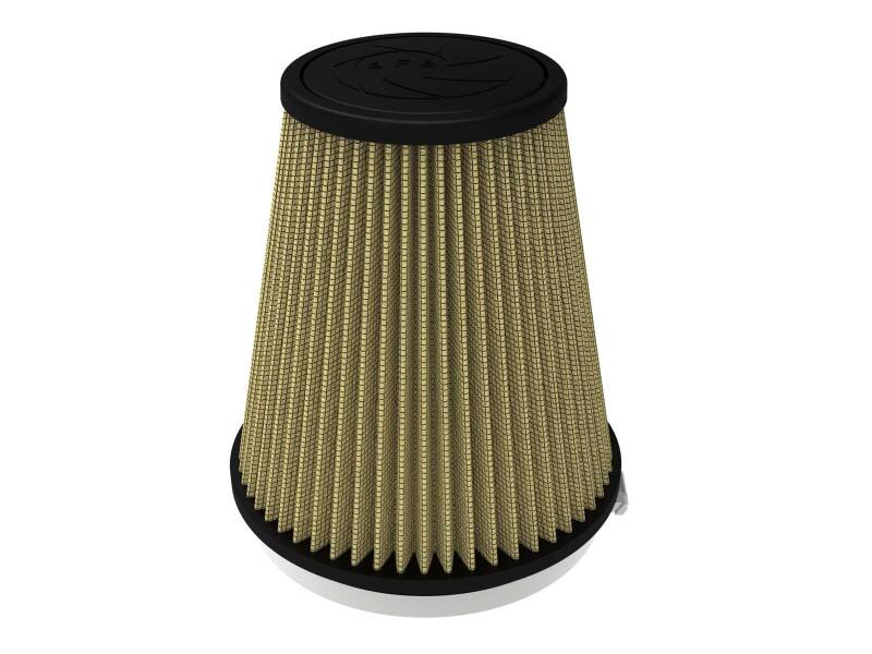Universal afe Magnum FLOW air filter with a conical design, measuring 6 inches at the top and 8 inches in height.