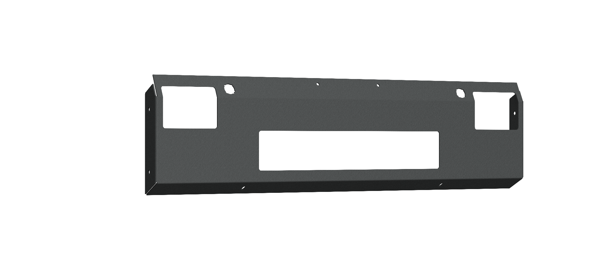 Vaquero Front Bumper Accessory Non-Winch Plate - Texture Black 2019-2026 RAM 2500 3500
