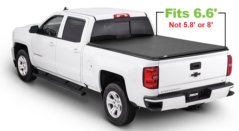 Soft Folding Tonneau Cover 14-18 Silverado/Sierra 1500 Incl 19 Ltd./Lgcy 6 Foot 7 Inch Tonno Pro