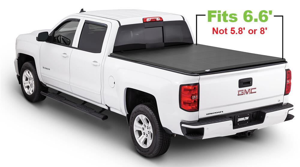 Soft Folding Tonneau Cover 14-18 Silverado/Sierra 1500 Incl 19 Ltd./Lgcy 6 Foot 7 Inch Tonno Pro