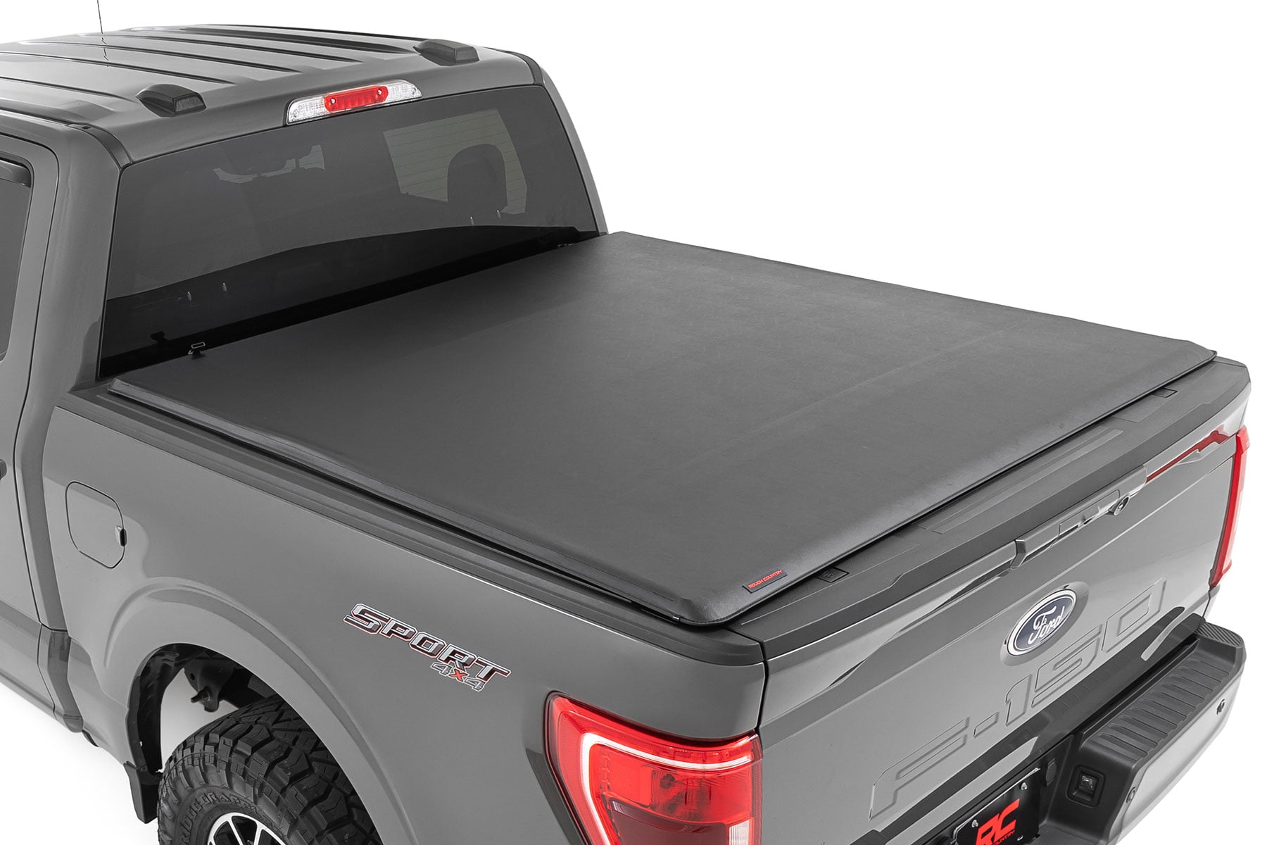 Soft Roll Up Bed Cover 5 Foot 7 Inch Bed Ford F-150/F-150 Lightning/Raptor (15-26) Rough Country