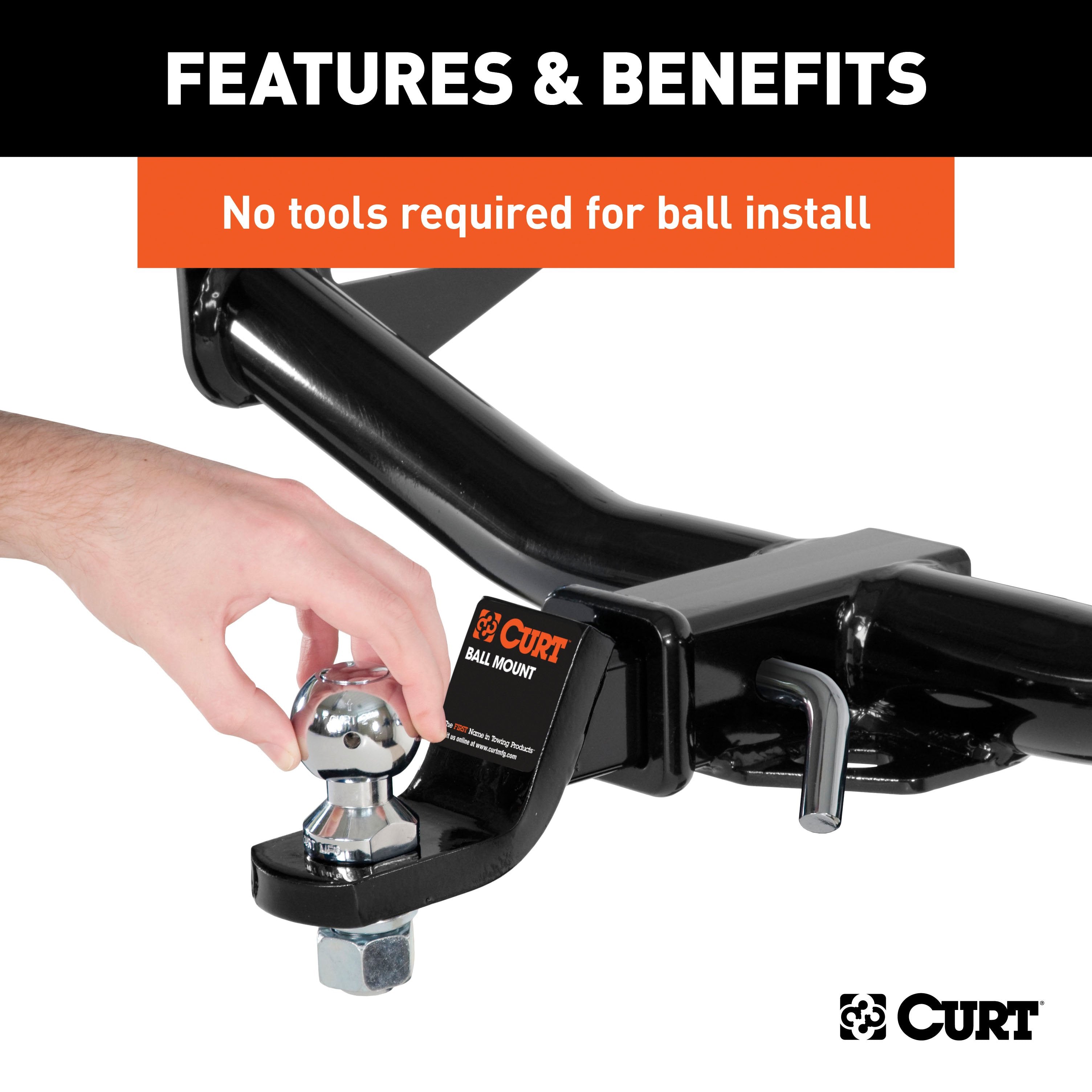 CURT 1-7/8, 2 and 2-5/16-Inch Chrome Steel Switch Ball Set, Up to 8,000 lbs. GTW Model 42225