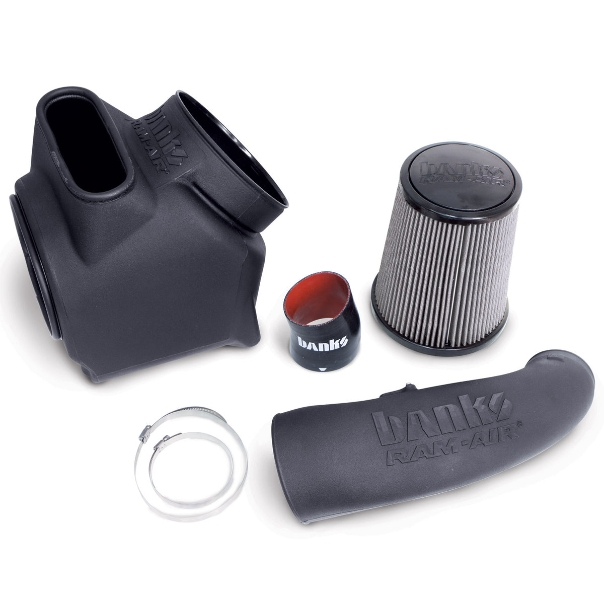 Ram-Air Cold-Air Intake System Dry Filter for use with 2017-2019 Chevy/GMC 2500 L5P 6.6L Banks Power
