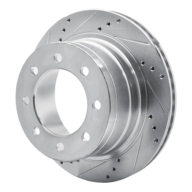 R1 03-08 Dodge Ram 2500 Rear Left Drilled & Slotted Silver Brake Rotor