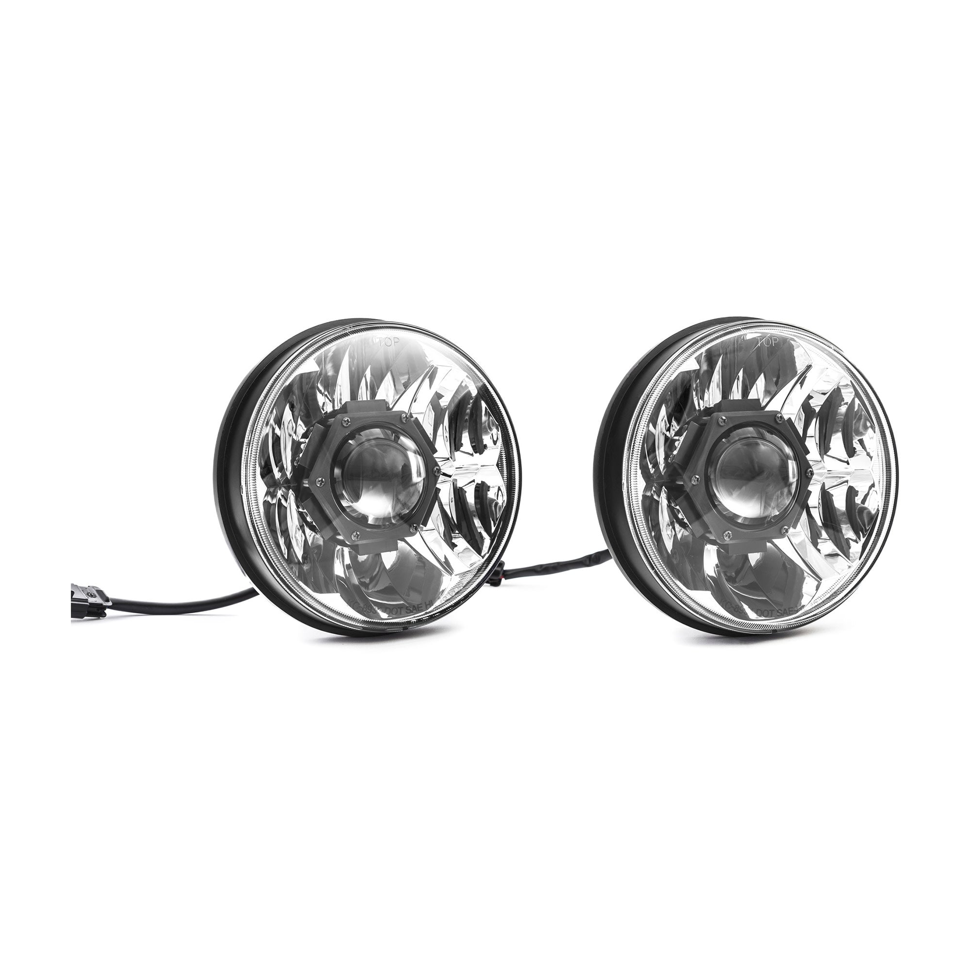 Jeep Head Lights Gravity LED 7 Inch 2- Light 2007-2018 Jeep Wrangler JK 2/4-Door KC HiLiTES