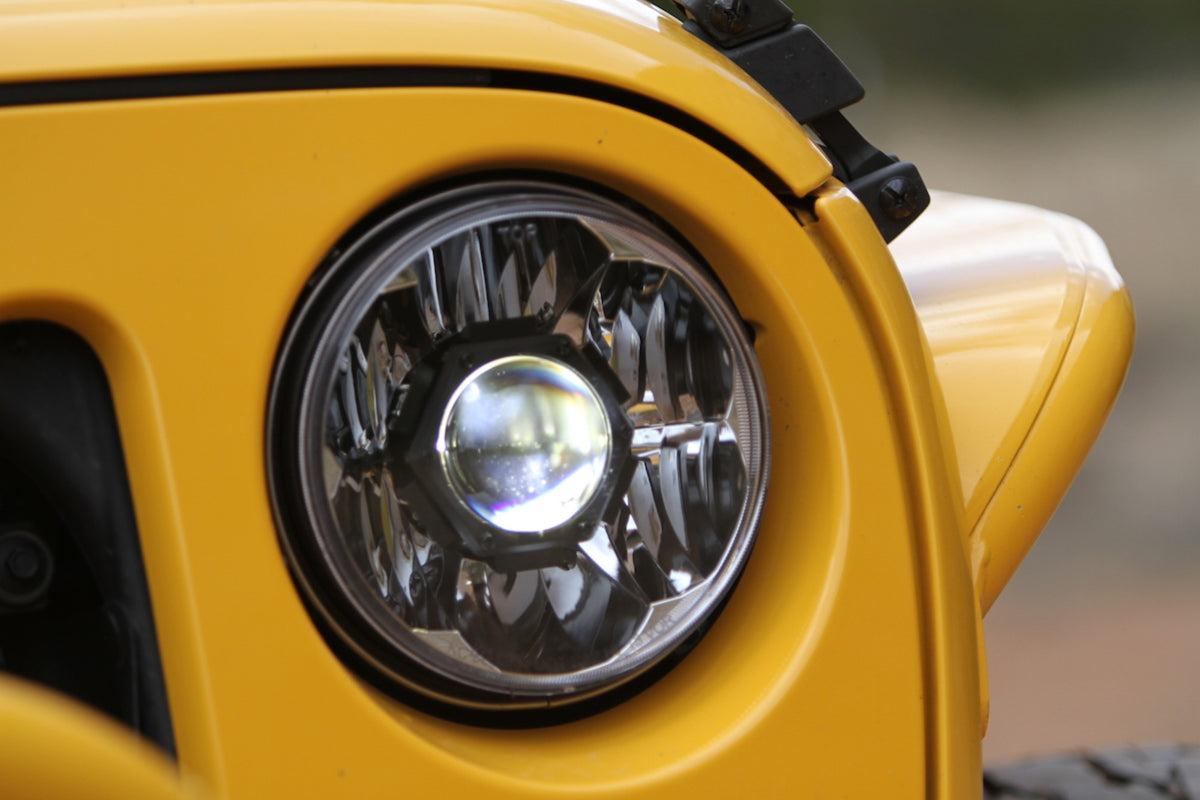 Jeep Head Lights Gravity LED 7 Inch 2- Light 2007-2018 Jeep Wrangler JK 2/4-Door KC HiLiTES