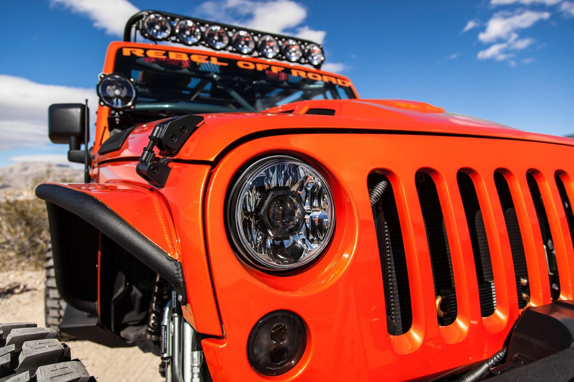 Jeep Head Light Gravity LED 7 Inch 1- Light 2007-2018 Jeep Wrangler JK 2/4-Door KC HiLiTES
