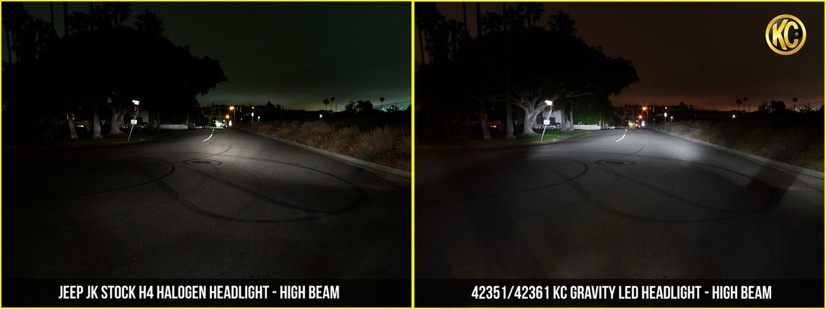 Jeep Head Lights Gravity LED 7 Inch 2- Light 2007-2018 Jeep Wrangler JK KC HiLiTES