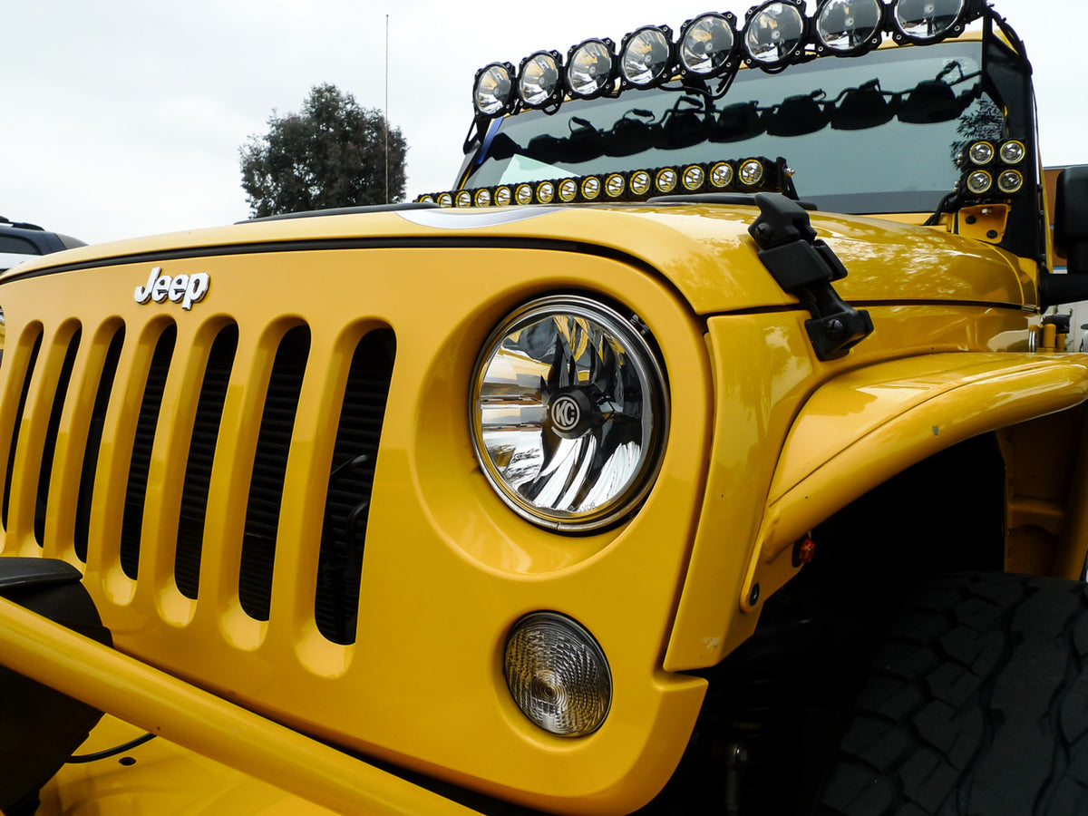 Jeep Head Light Gravity LED 7 Inch 1- Light 2007-2018 Jeep Wrangler JK KC HiLiTES