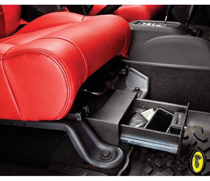 Underseat LockBox For Jeep 07-18 Wrangler JK 4-Door 08-10 Wrangler JK 2-Door Passenger Side Bestop