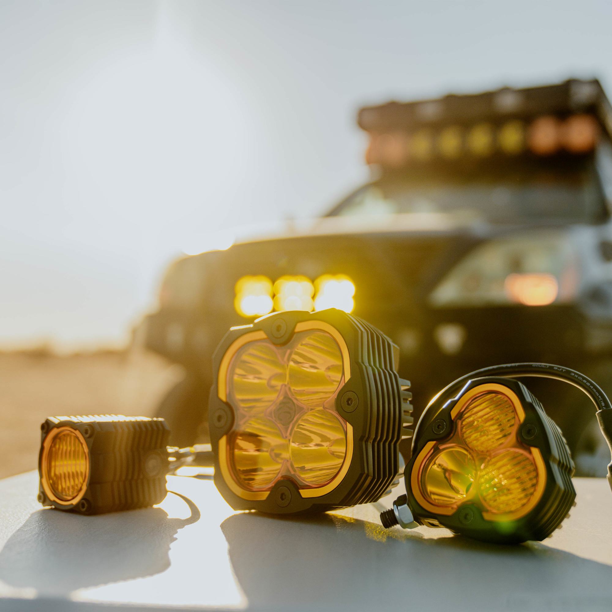 LED Light Bar Lens Flex Era 4 Spot Performance Yellow KC HiLiTES