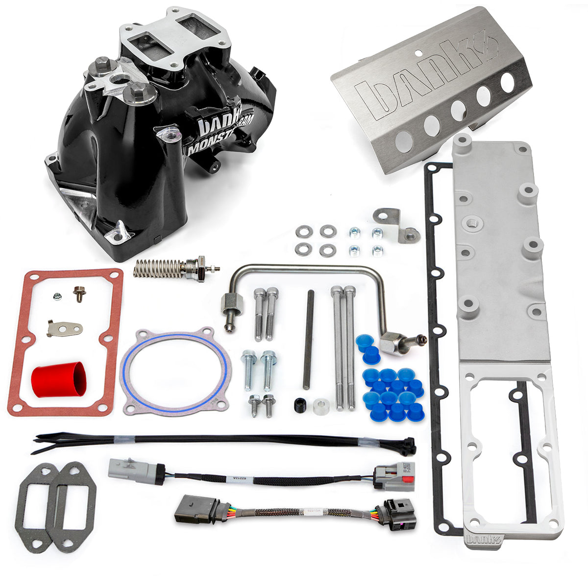 Monster-Ram Intake System for 19-24 Ram 2500/3500 6.7L Cummins Black Powdercoat Banks Power