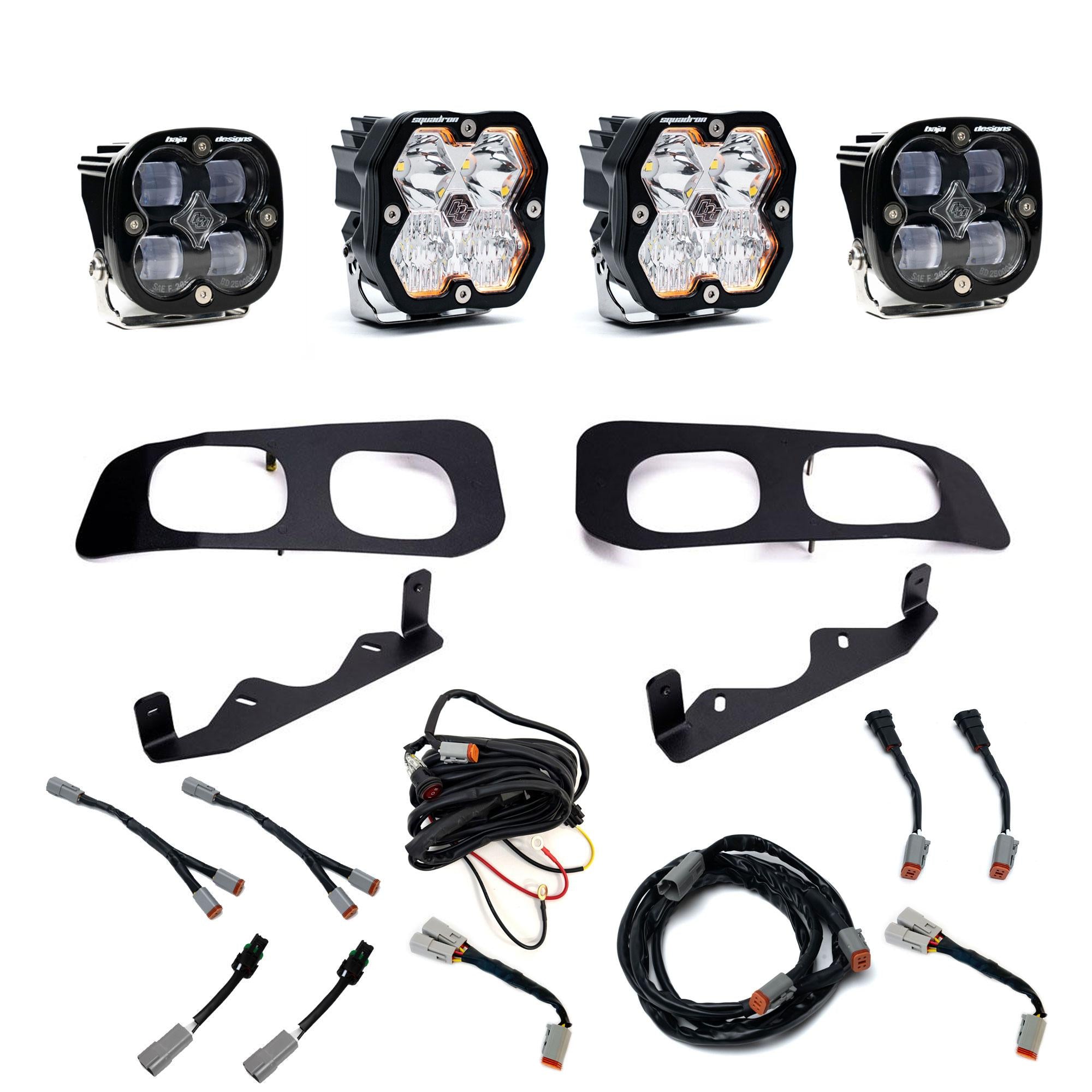 Squadron 2.0 Sport/Squadron Sae Dual Fog Pocket Light Kit Ford 2023-26 F-250/350 Super Duty Clear Baja Designs