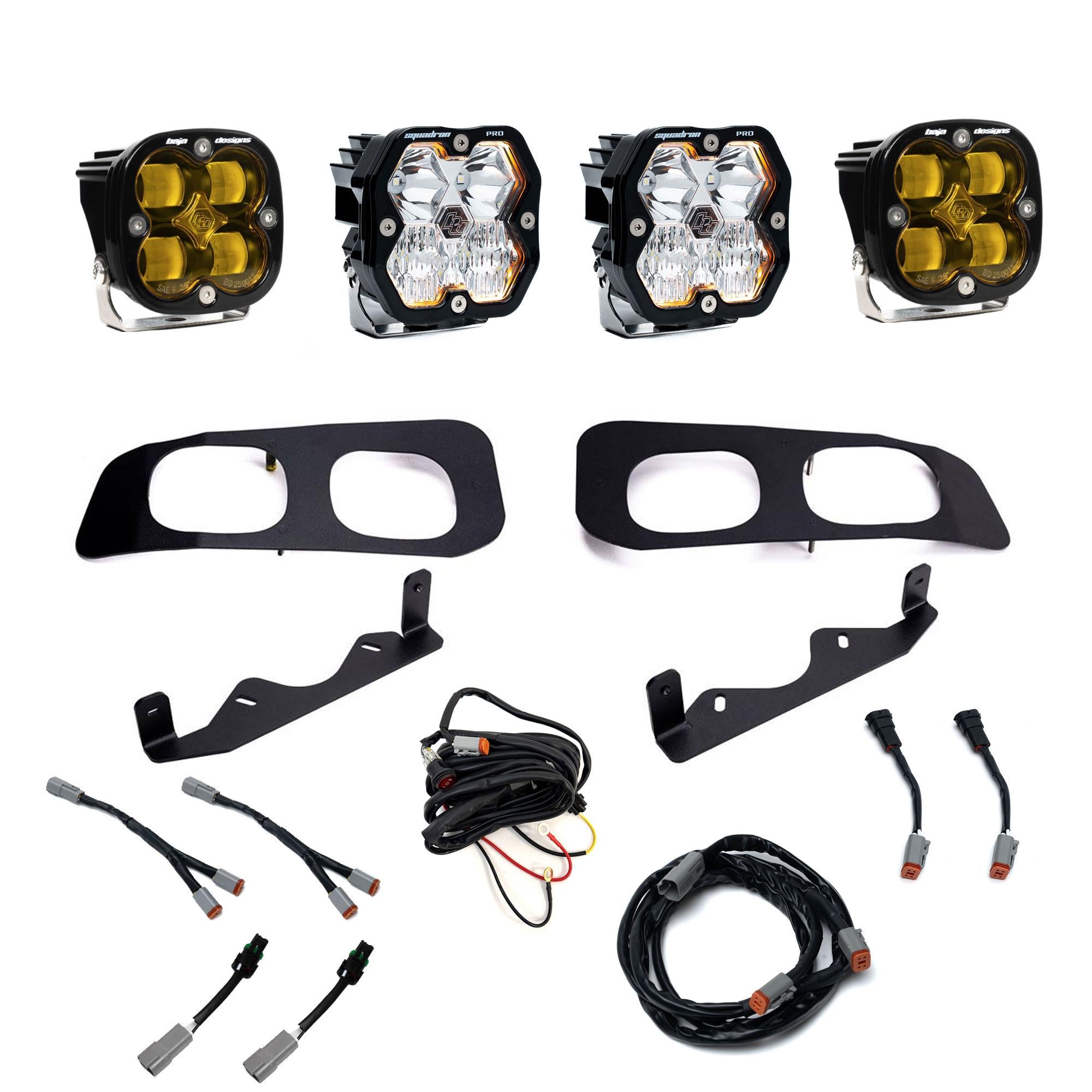 Squadron 2.0 Pro/Squadron Sae Dual Fog Pocket Light Kit Ford 2023-26 F-250/350 Super Duty Baja Designs