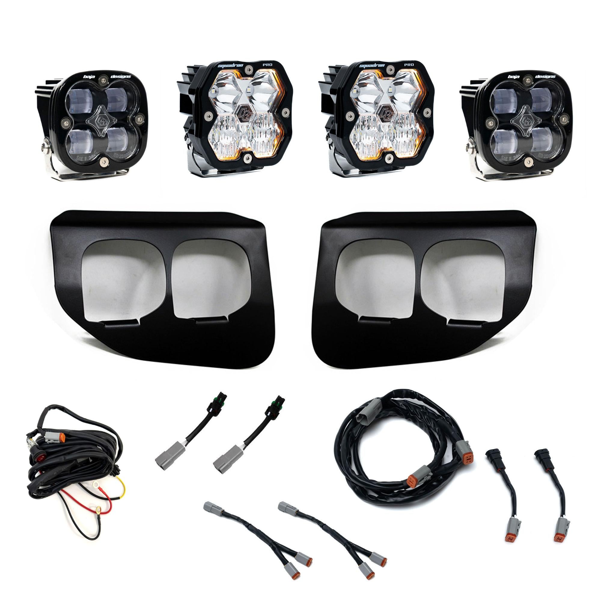 Squadron 2.0 Pro/Squadron Sae Dual Fog Pocket Light Kit Ford 2020-22 F-250/350 Super Duty Clear Baja Designs