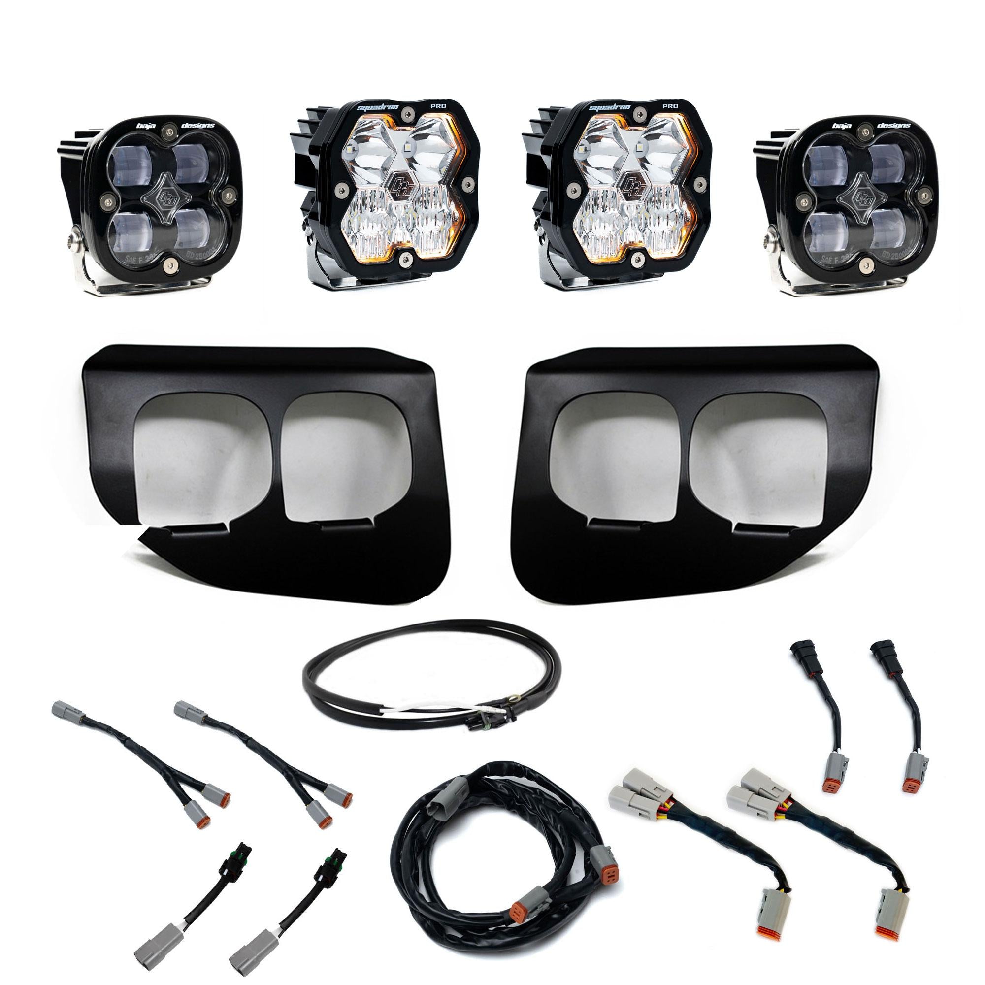 Squadron 2.0 Pro/Squadron Sae Dual Fog Pocket Light Kit Ford 2020-22 F-250/350 Super Duty Clear Baja Designs