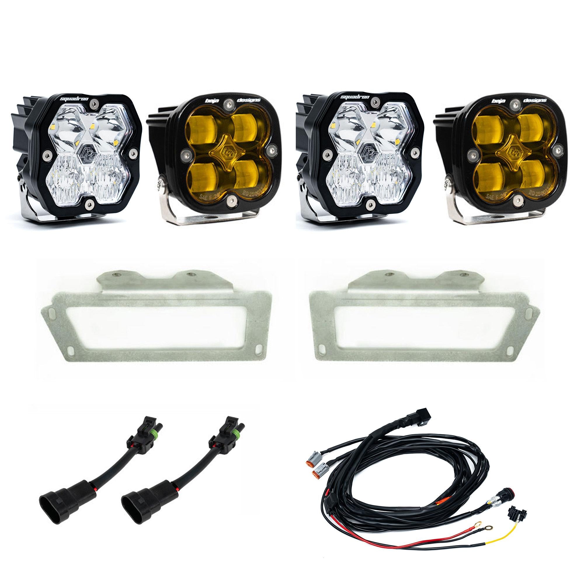 Squadron 2.0 Sport/Squadron Sae Dual Fog Pocket Light Kit Ram 2009-12 1500 2010-18 2500/3500 Baja Designs
