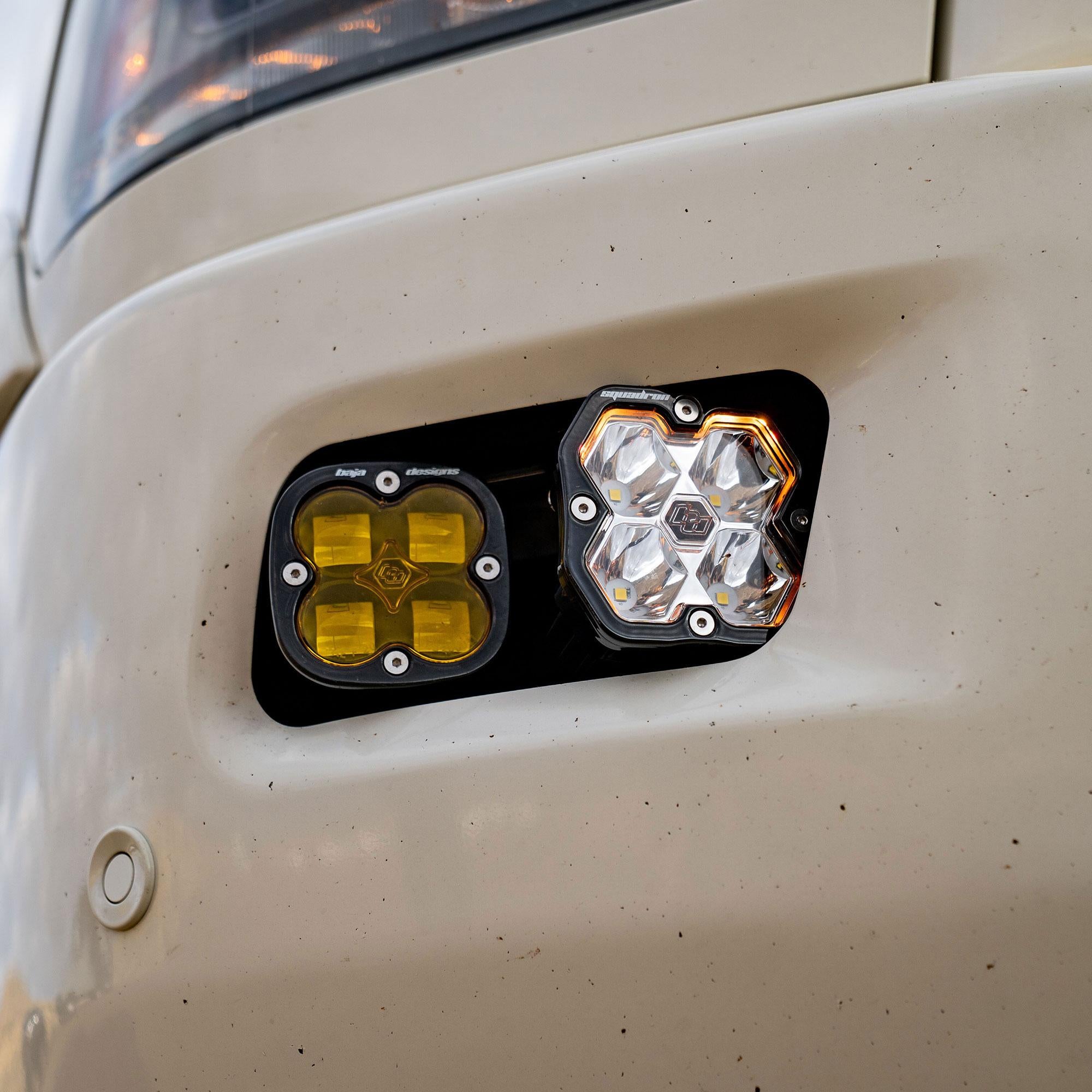 Squadron 2.0 Sport/Squadron Sae Dual Fog Pocket Light Kit Ram 2009-12 1500 2010-18 2500/3500 Baja Designs