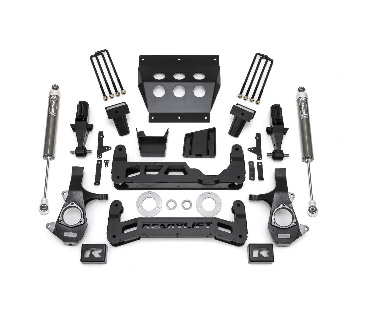7 Inch Lift Kit 2014-2016 Silverado/Sierra 1500 .5 W/ Aluminum Suspension With Falcon 1.1 Monotube Shocks ReadyLIFT