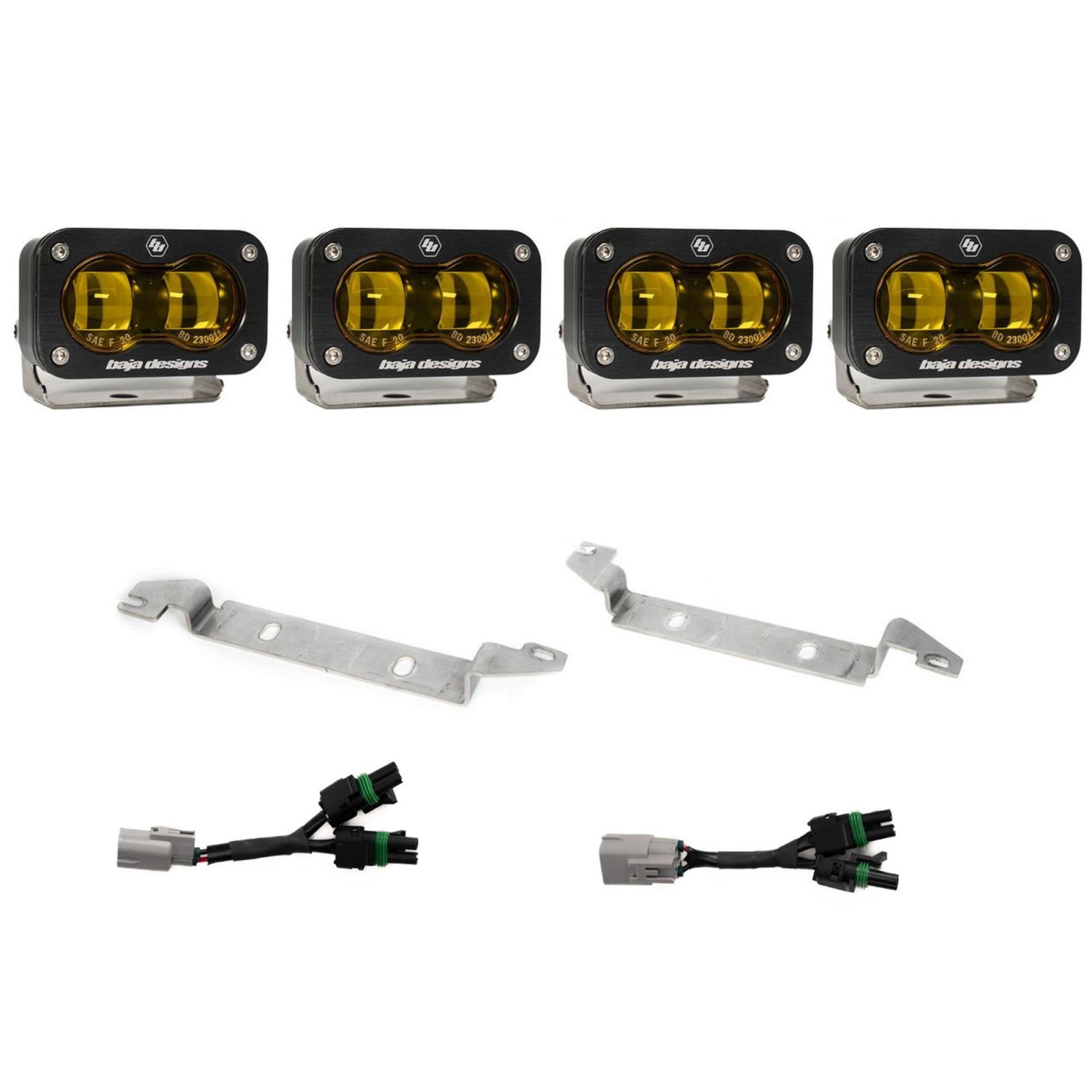 S2 SAE OEM Fog Light Replacement Kit 2024-On Toyota Tacoma TRD Pro/Trailhunter Amber Baja Designs
