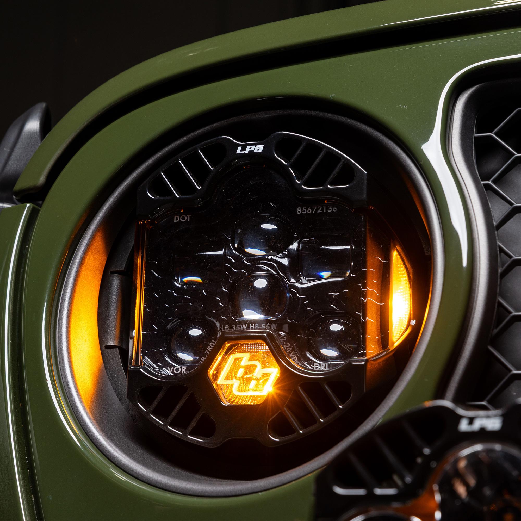 DOT LP6 LED Headlight Kit Jeep 2018-2025 Wrangler JL 2020-2025 Gladiator JT w/LED Headlights Baja Designs
