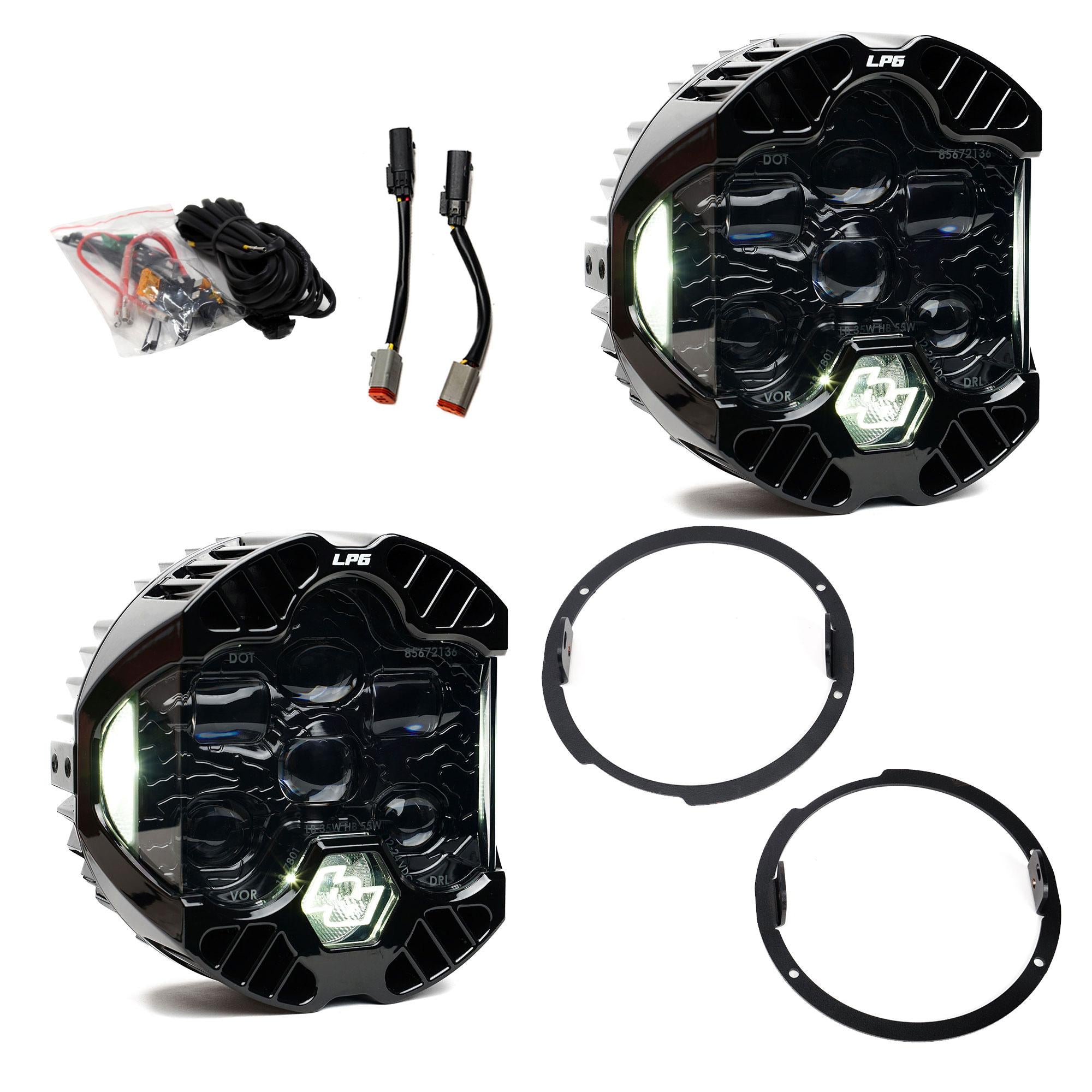 DOT LP6 LED Headlight Kit Jeep 2007-2018 Wrangler JK w/LED Headlights Baja Designs
